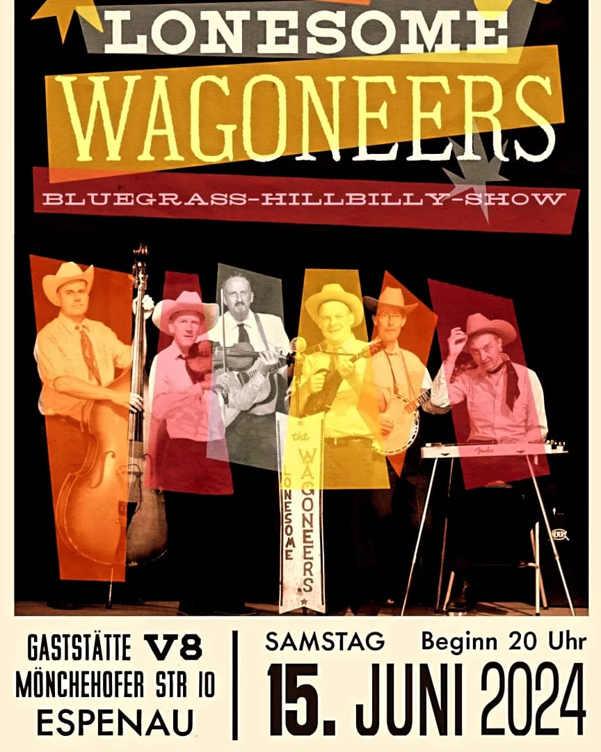 Flyer Lonesome Wagoneers in der Gaststätte V8