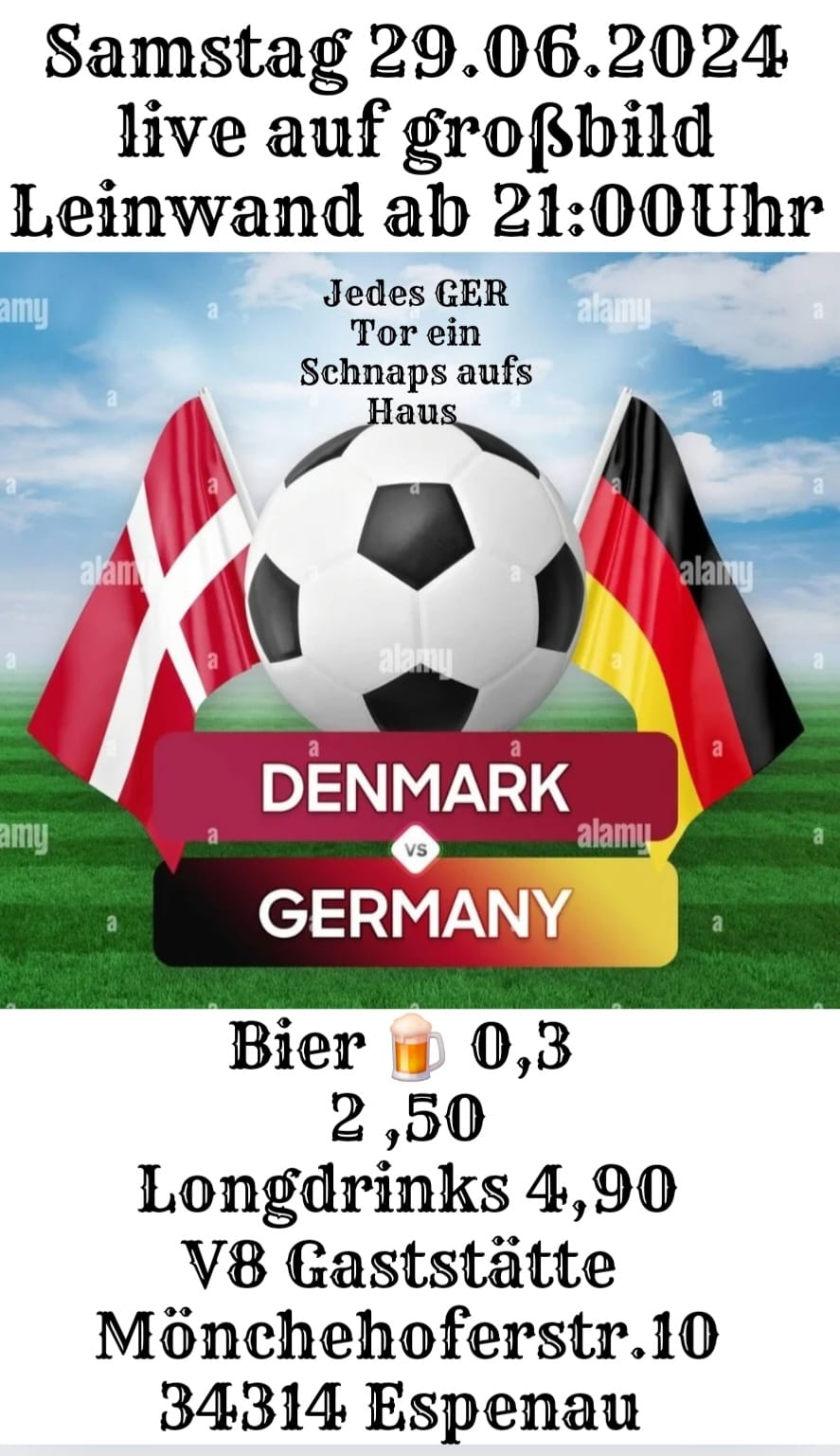 EM Fußball 2024 in der Gaststätte V8